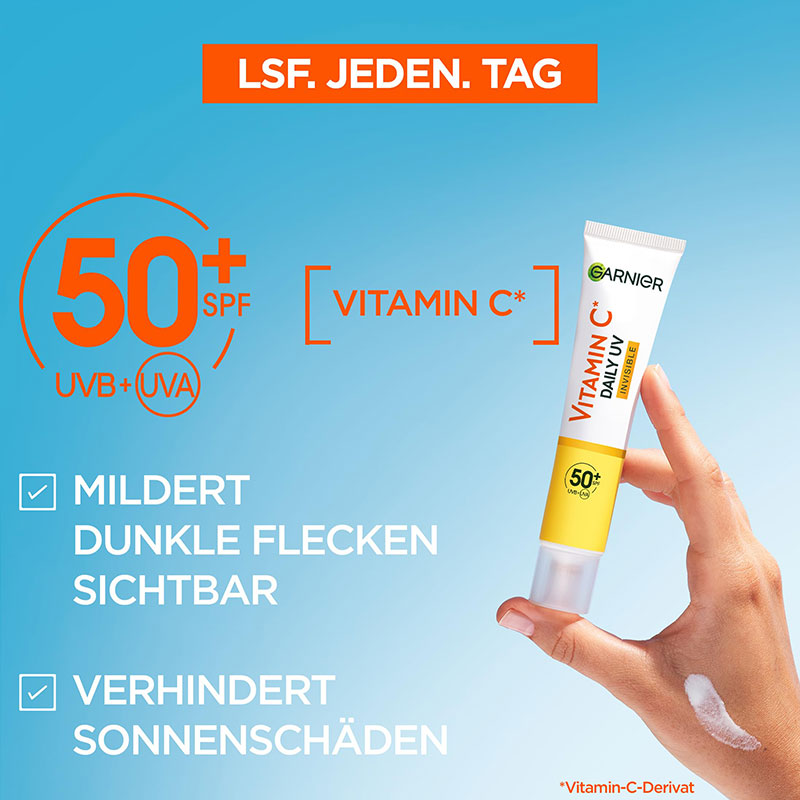 کرم ضد آفتاب SPF50 ویتامین سی بی رنگ گارنیر 